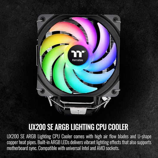 THERMALTAKE UX200 SE ARGB CPU AIR COOLER BLACK CL-P105-AL12SW-A