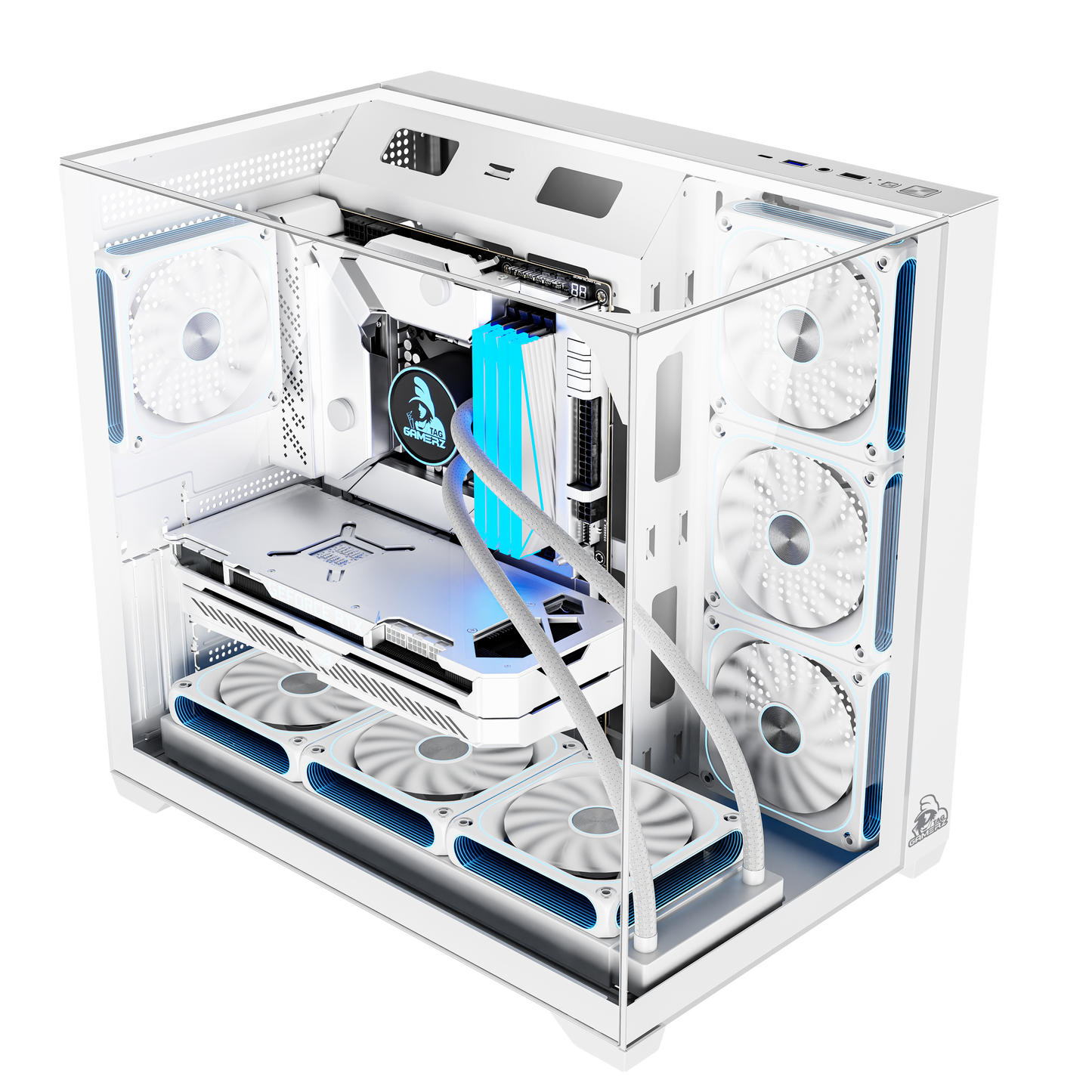 TAG Gamerz Orion Gaming Mid Tower Cabinet White