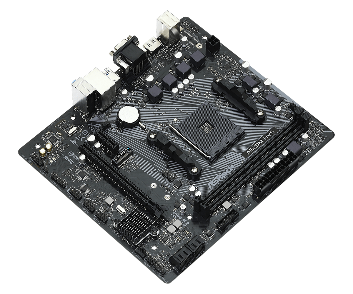 ASRock A520M-HVS AM4 AMD Micro ATX AMD Motherboard