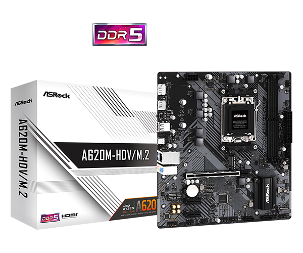 ASROCK A620M-HDV/M.2 DDR5 MOTHERBOARD