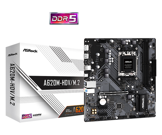 ASROCK A620M-HDV/M.2 DDR5 MOTHERBOARD