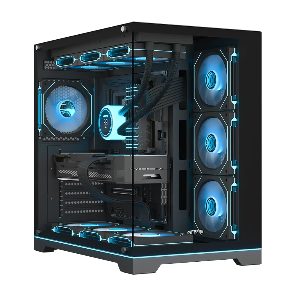 ANT Esports Crystal X7 Pro Max ATX Mid Tower Gaming Cabinet