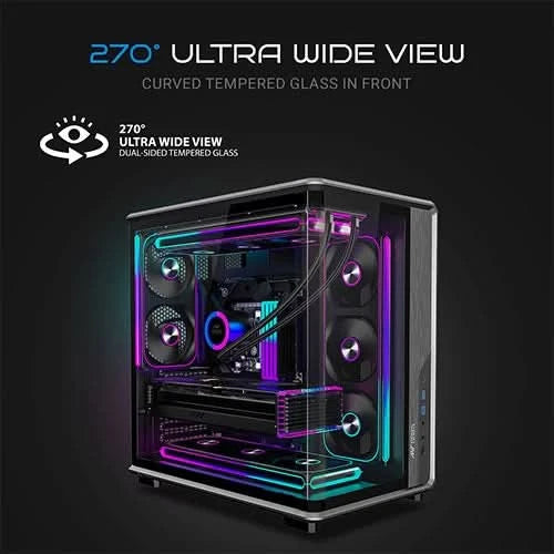 ANT Esports Crystal X8 ARC ATX Mid Tower Gaming Cabinet