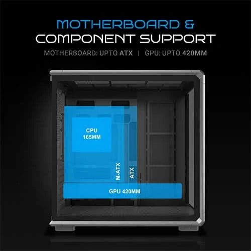 ANT Esports Crystal X8 ARC ATX Mid Tower Gaming Cabinet