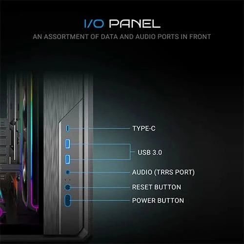 ANT Esports Crystal X8 ARC ATX Mid Tower Gaming Cabinet