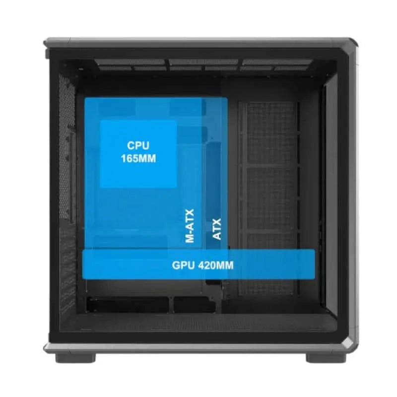 ANT Esports Crystal X8 Frame ATX Mid Tower Gaming Cabinet