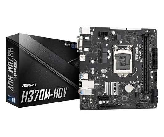 ASRock H370M-HDV LGA1151 Intel H370 DDR4 Micro ATX Motherboard