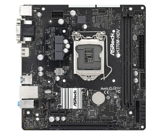 ASRock H370M-HDV LGA1151 Intel H370 DDR4 Micro ATX Motherboard