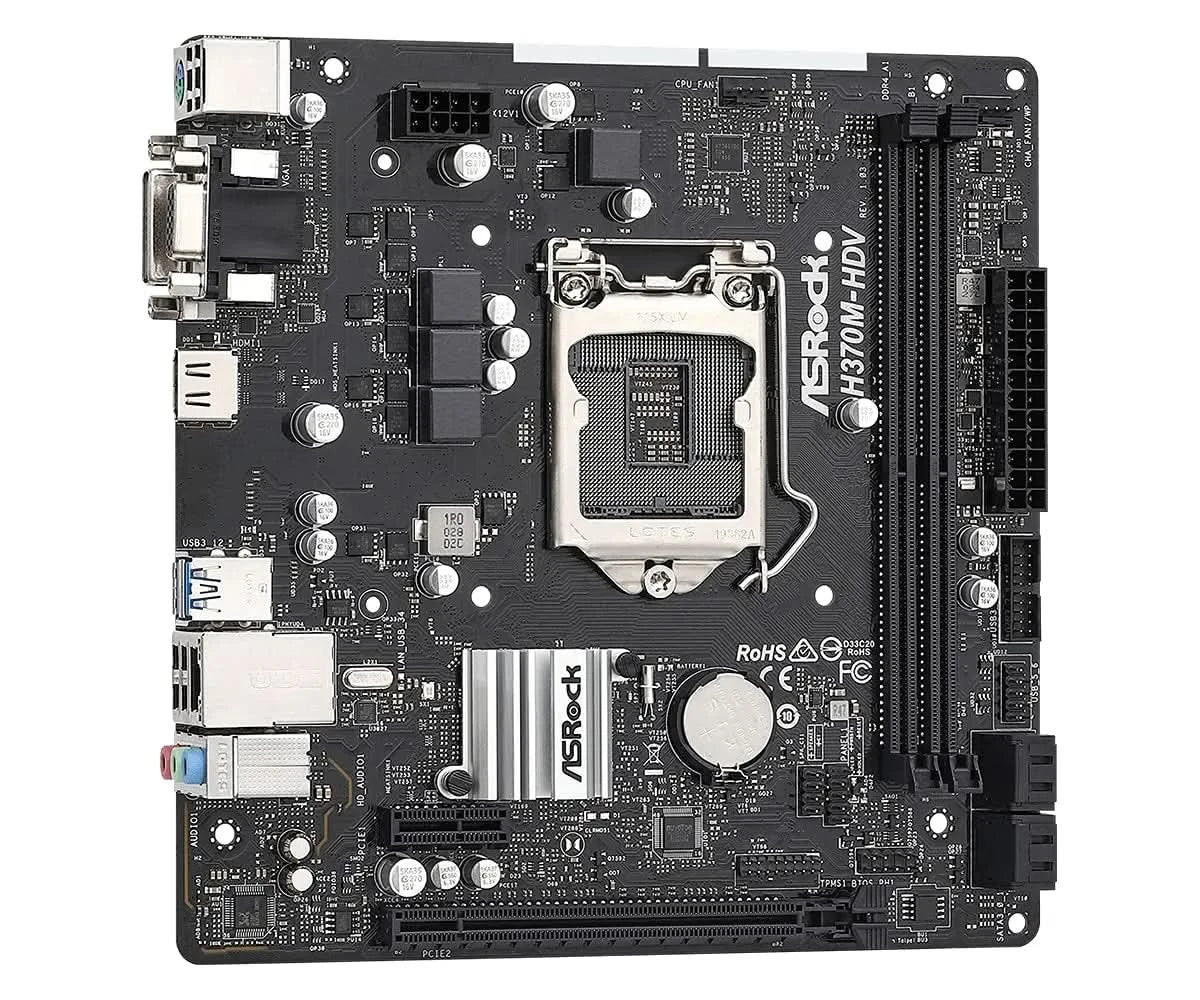ASRock H370M-HDV LGA1151 Intel H370 DDR4 Micro ATX Motherboard