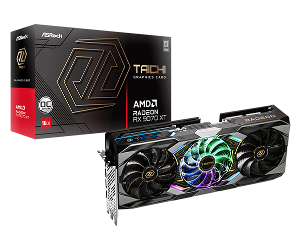 ASRock Radeon RX 9070 XT Taichi 16GB OC Graphics Card
