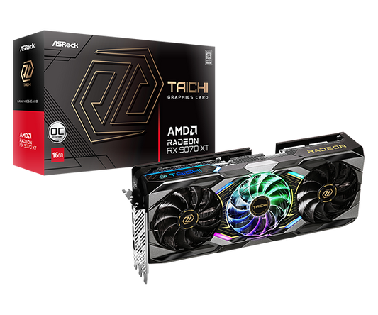 ASRock Radeon RX 9070 XT Taichi 16GB OC Graphics Card