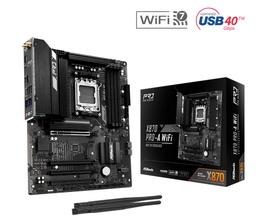 ASRock X870 A Pro WiFi AMD Motherboard AM5 DDR5 WiFi 7 ATX