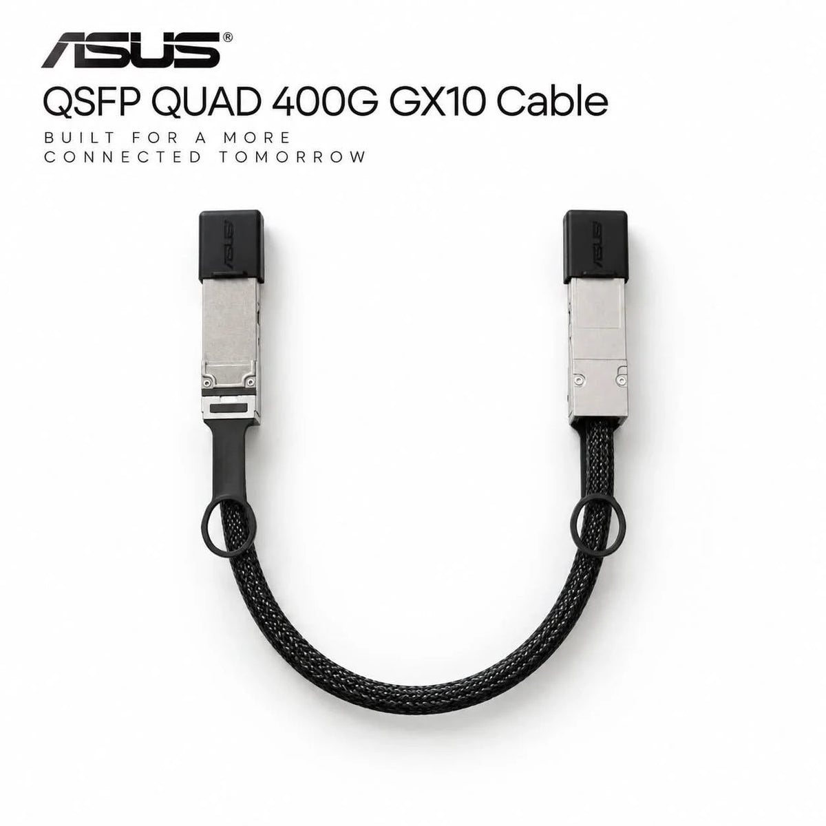 ASUS QSFP112 QUAD 400G GX10 Pluggable Cable 0.4m High-Speed Interconnect Cable for AI Supercomputer Stacking and Data Center Networking