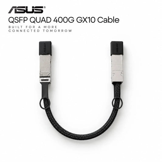 ASUS QSFP112 QUAD 400G GX10 Pluggable Cable 0.4m High-Speed Interconnect Cable for AI Supercomputer Stacking and Data Center Networking