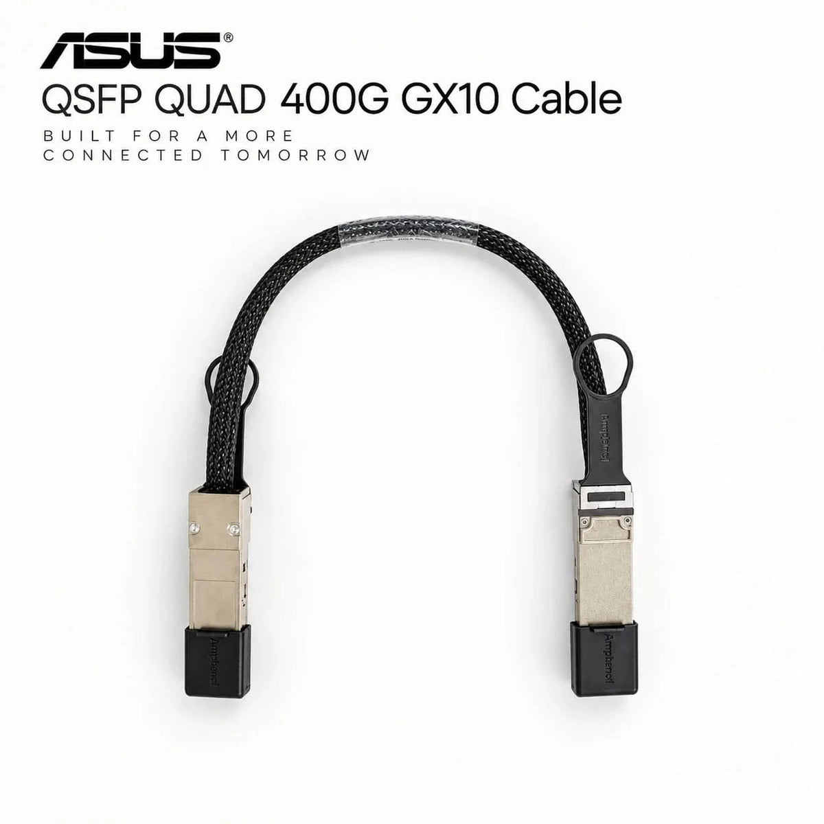 ASUS QSFP112 QUAD 400G GX10 Pluggable Cable 0.4m High-Speed Interconnect Cable for AI Supercomputer Stacking and Data Center Networking