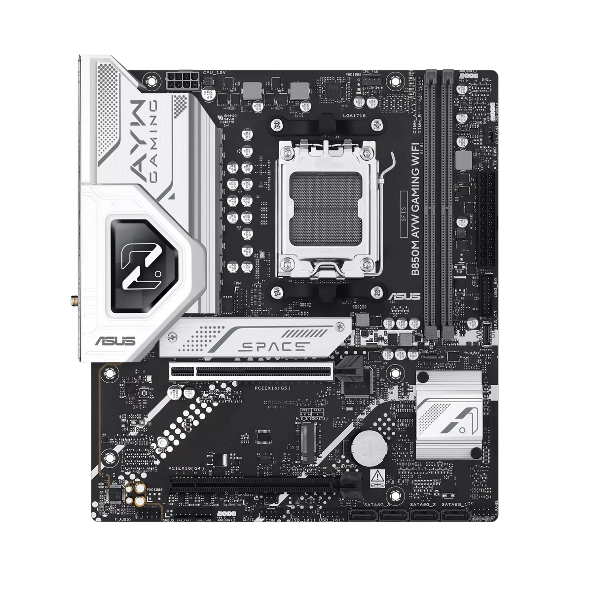 ASUS B850M AYW GAMING WIFI DDR5 Micro-ATX AM5 Motherboard