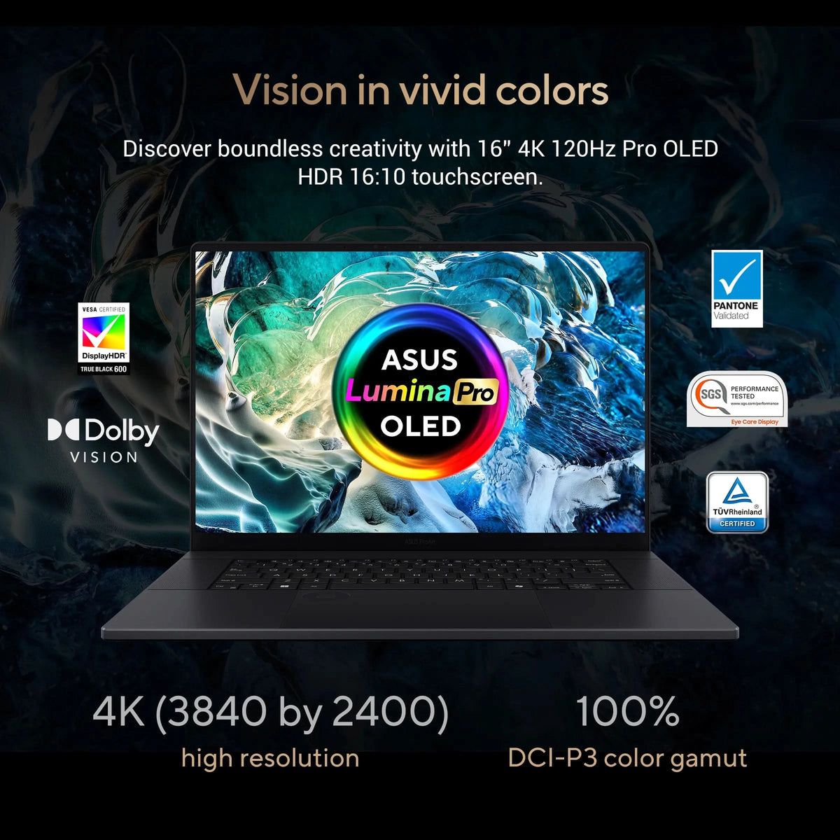 ASUS ProArt P16 OLED H7606WW-SE023WS, AMD Ryzen AI 9 HX 370, 64GB RAM, 2TB SSD, RTX 5080, 16 inch 4K Touch, Windows 11 Home, Office Home 2024, M365 Basic-1 Year Validity, Creator Laptop