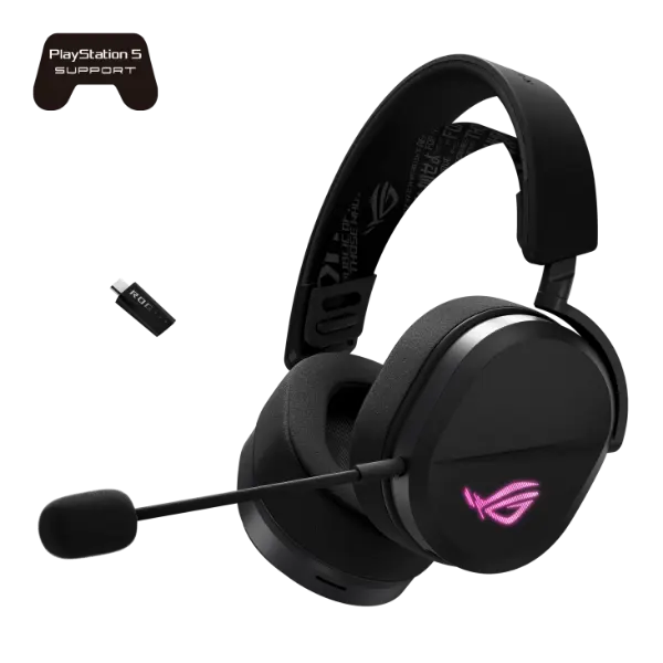 ASUS ROG Pelta Wireless Gaming Headset, Black, Tri-Mode Connectivity