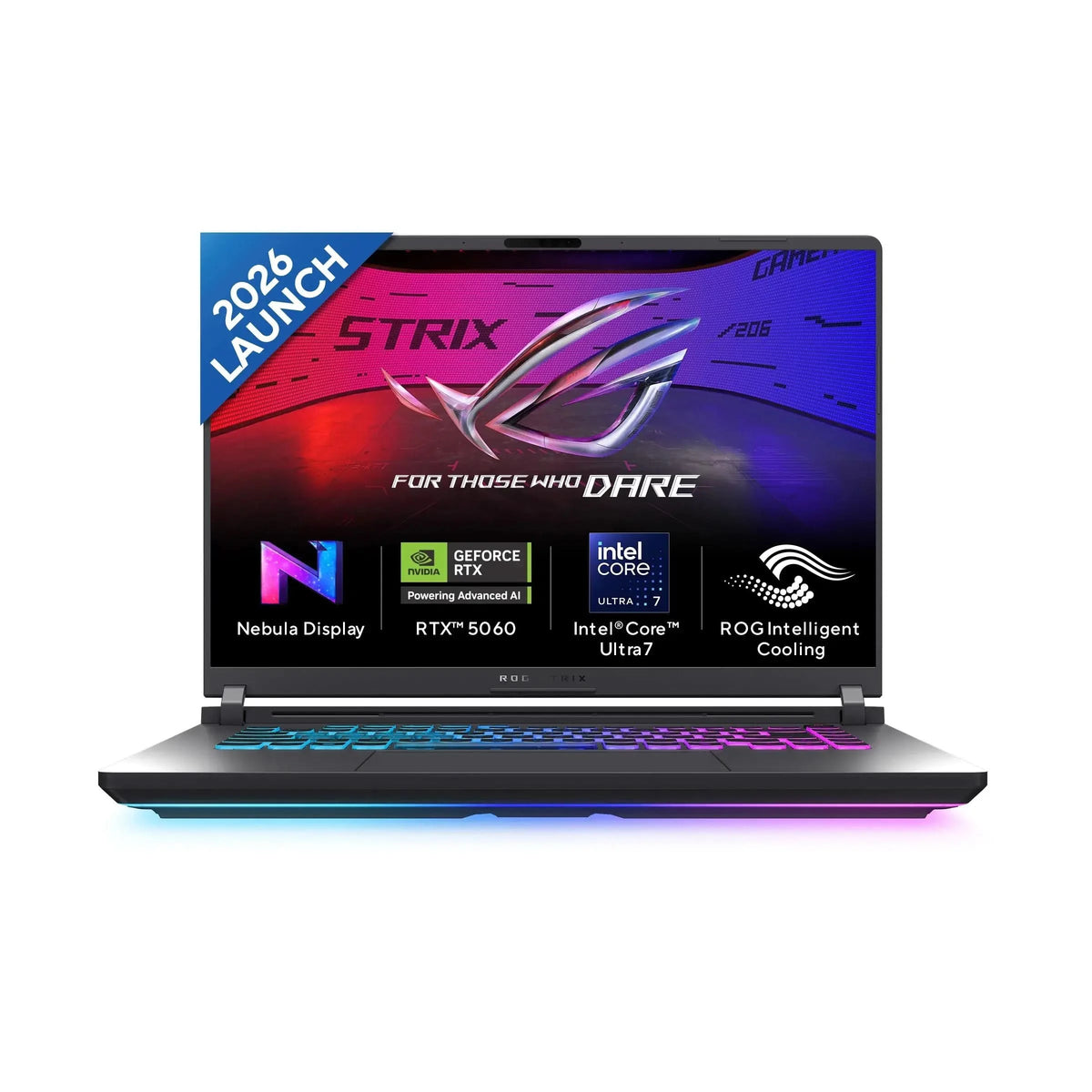 ASUS ROG Strix G16, Gaming Laptop, Intel Core Ultra 7 255HX, RTX 5060 GPU 16GB/1TB/40.64 cms (16) 2.5K/Windows 11 Home/Office Home 2024 + M365 Basic 1 Year Validity