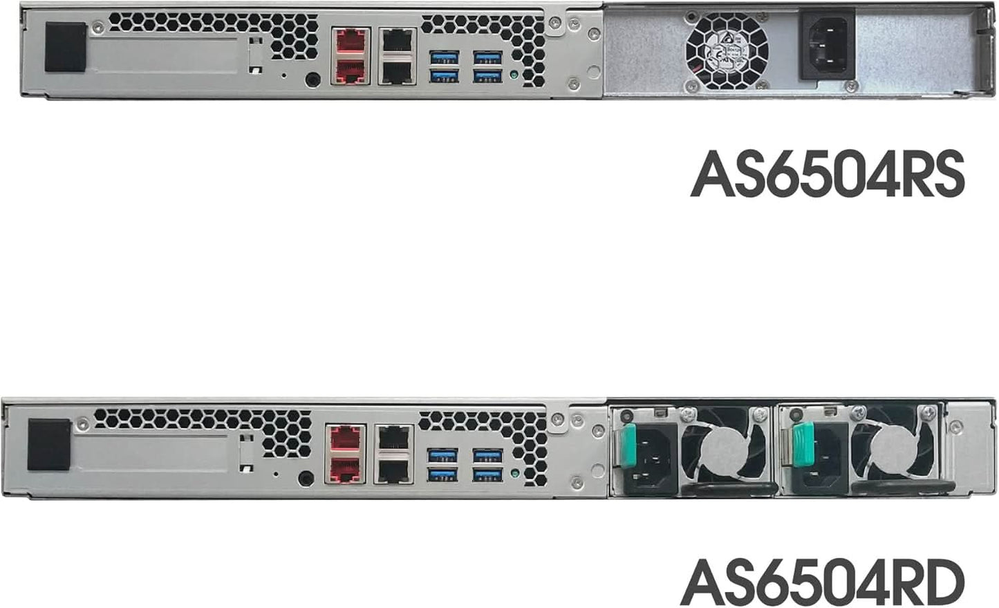 ASUSTOR AS6504RD 4-Bay NAS | 2.5GbE, 8GB DDR4, Energy-Efficient Rackmount Storage Server