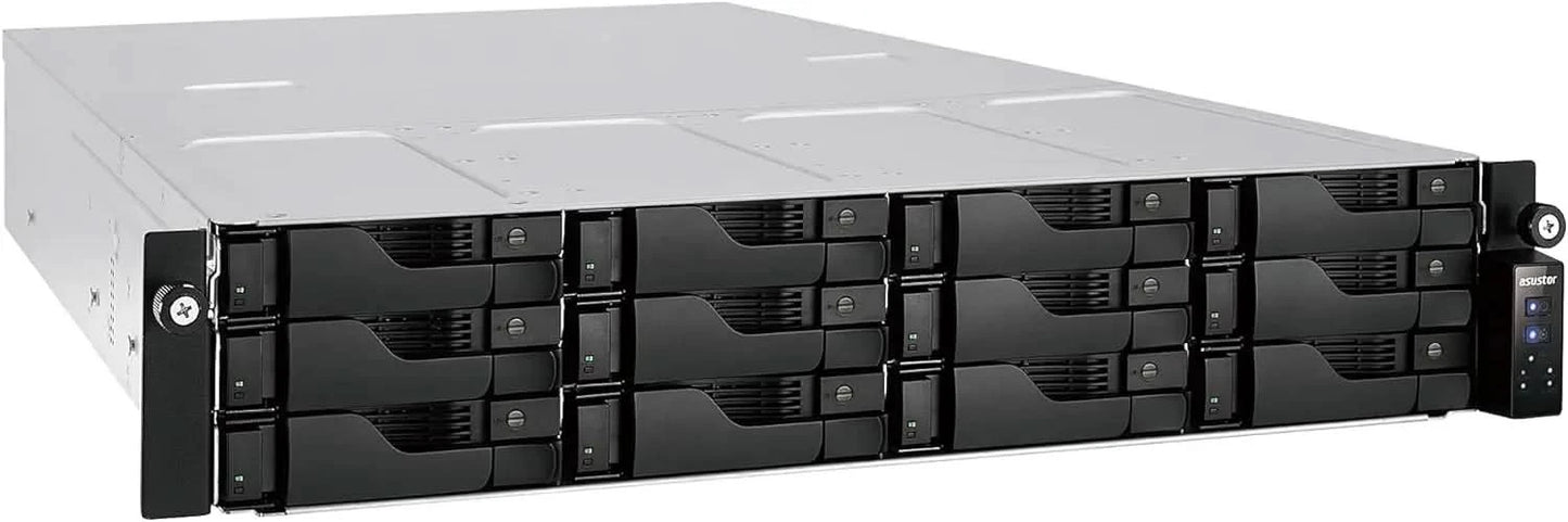 ASUSTOR AS6512RD 12-Bay NAS | 2.5GbE, 8GB DDR4, Energy-Efficient Rackmount Storage Server
