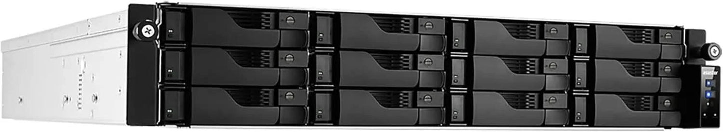 ASUSTOR AS6512RD 12-Bay NAS | 2.5GbE, 8GB DDR4, Energy-Efficient Rackmount Storage Server