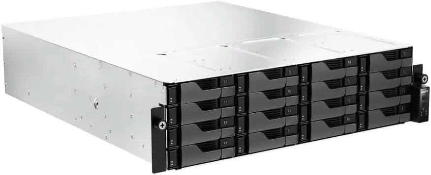 ASUSTOR AS7216RDX 16-Bay NAS | Dual 10GbE + GbE, 16GB DDR5 ECC, Energy-Efficient Rackmount Server