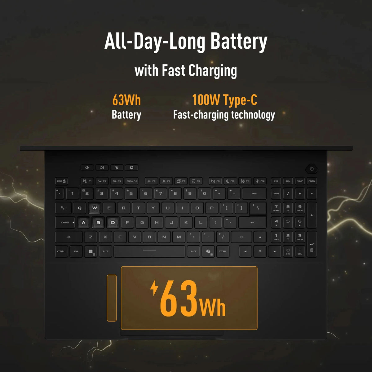 ASUS TUF Gaming 16 FX610JH-TU080WS, Intel Core i5 14450HX, RTX 5050 GPU, 16GB RAM, 512GB SSD, 16 inch FHD+, Windows 11 Home, Office Home 2024, M365 Basic - 1 Year Validity, Gaming Laptop