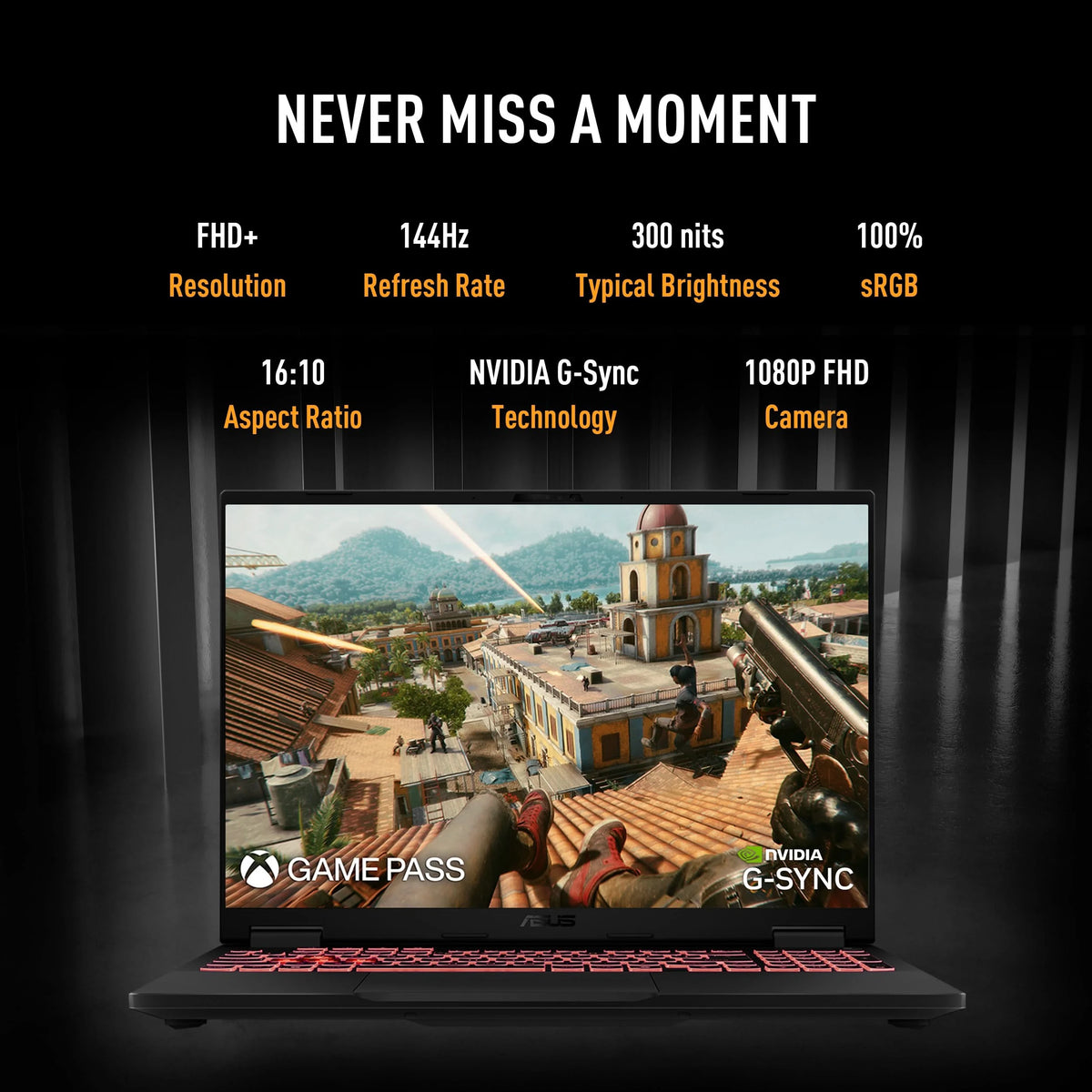 ASUS TUF Gaming A16 FA608UHI-TU238WS, AMD Ryzen 7 260, RTX 5050 GPU, 16GB, 512GB, 16 inch FHD+, Windows 11 Home, Office Home 2024, M365 Basic-1 Year Validity, Gaming Laptop