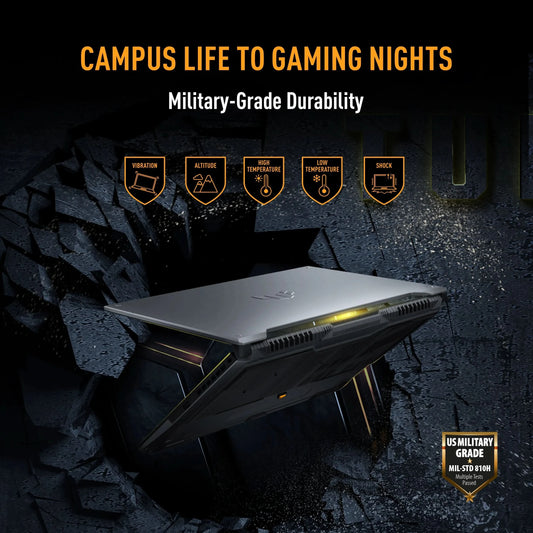 ASUS TUF Gaming F16, Gaming Laptop, Intel Core 7 Processor 230H, RTX 3050 GPU (16GB/512GB/40.64 cms (16) FHD+/Windows 11 Home/Office Home 2024 + M365 Basic (1 Year Validity)*) FX607VJR-TU326WS
