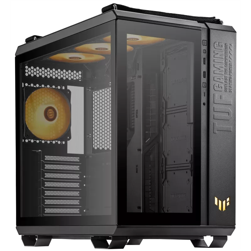 ASUS TUF Gaming GT502 PLUS TG ARGB Mid Tower Gaming Cabinet, Black