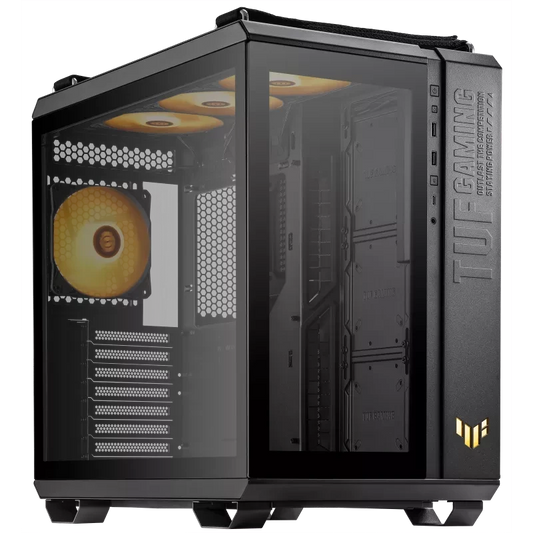 ASUS TUF Gaming GT502 PLUS TG ARGB Mid Tower Gaming Cabinet, Black