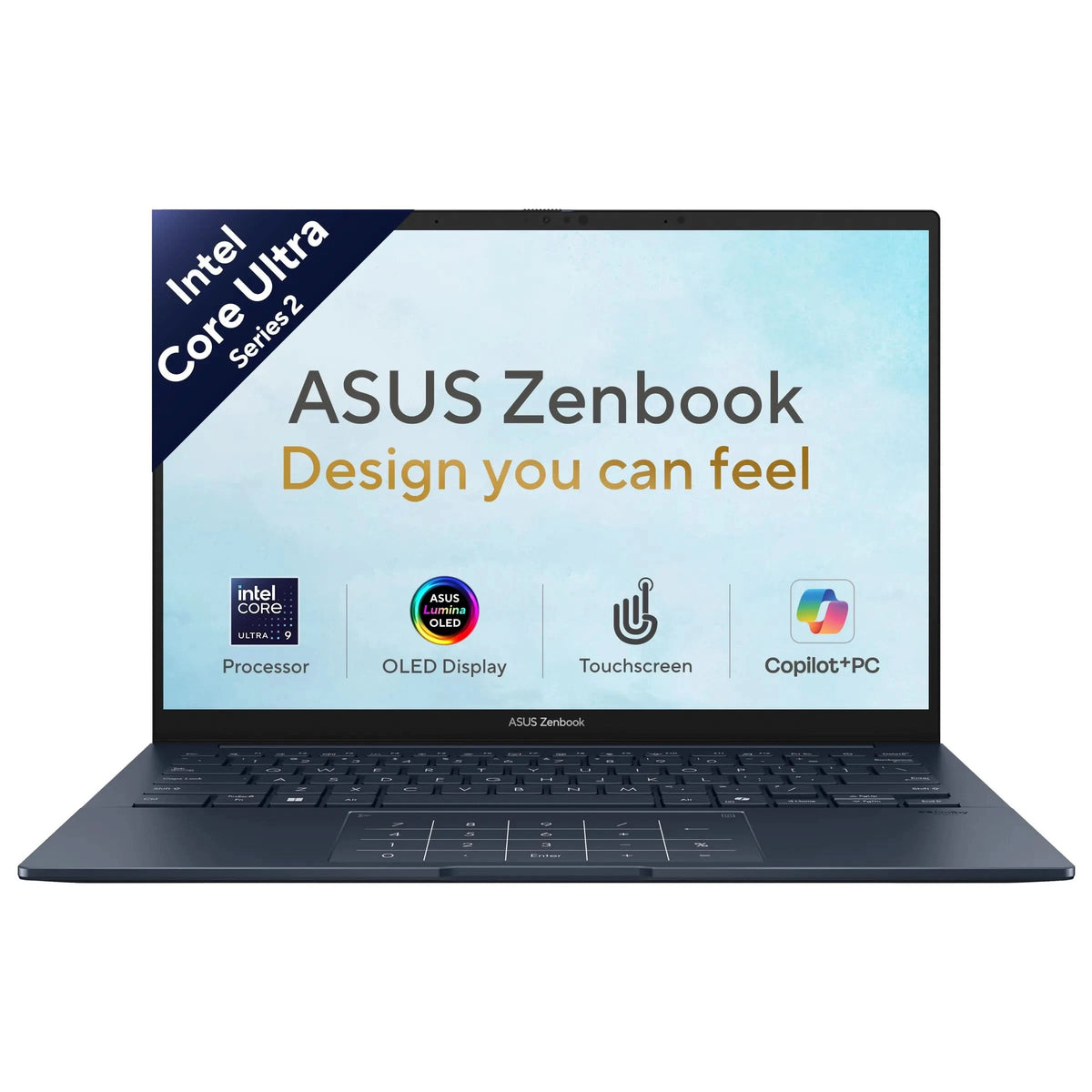 ASUS Zenbook 14 UX3405CA-QL1691WS, Intel Core Ultra 9 285H, 16GB RAM, 512GB SSD, Intel Arc Graphics, 14 inch OLED Touch FHD+, Windows 11 Home, Office Home 2024, M365 Basic-1 Year Validity, Thin and Light AI Laptop, 1 Year Warranty