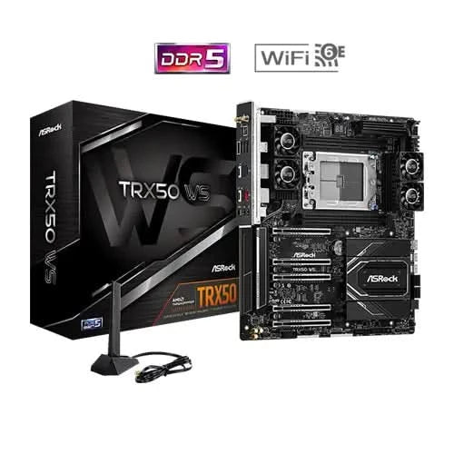 ASROCK TRX50 WS AMD TRX50 Ryzen 7000 EATX DDR5 sTR5 Threadripper Motherboard