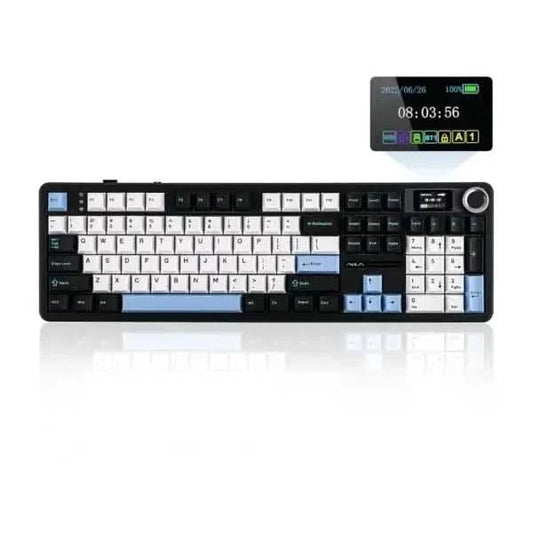 AULA F108 PRO 3 in 1 Full Size Wireless RGB Mechanical Gaming Keyboard, Retro Color, Reaper Switch, F108ProRR