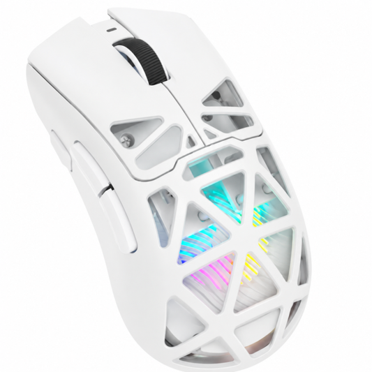 AULA SC620 Tri-Mode Wireless Gaming Mouse for PC, Laptop, Mac White (SC620W)