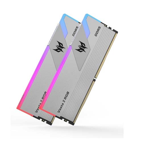 PREDATOR VESTAII DDR5 RGB U-DIMM 7200MHZ 32GB (16GB*2) SILVER