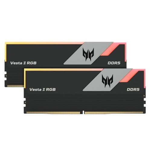 PREDATOR VESTAII DDR5 RGB U-DIMM 6000MHZ 64GB (32GB*2) BLACK