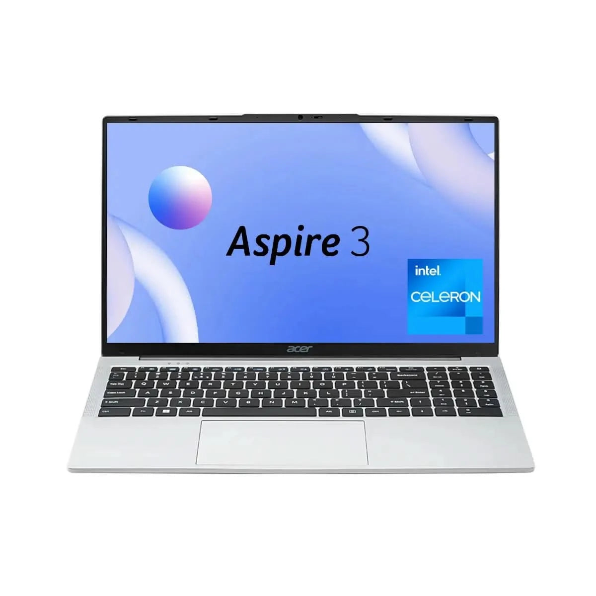 Acer Aspire 3 UN.344SI.011, Intel Core Celeron N4500, 12GB RAM, 256GB SSD, Windows 11 Home, Intel UHD Graphics, 15.6 inch HD display, Pure Silver, A325-45, 1.5 kg Thin and Light Laptop
