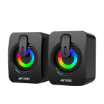 ANT ESPORTS GS170 GAMING SPEAKER FOR PC, STEREO 2.0 USB POWERED DESKTOP SPEAKER WITH 3.5 MM AUX-IN, IN-LINE VOLUME CONTROL, RGB LED LIGHTS MINI MULTIMEDIA SPEAKERS FOR PC, LAPTOP, TABLET, CELLPHONE