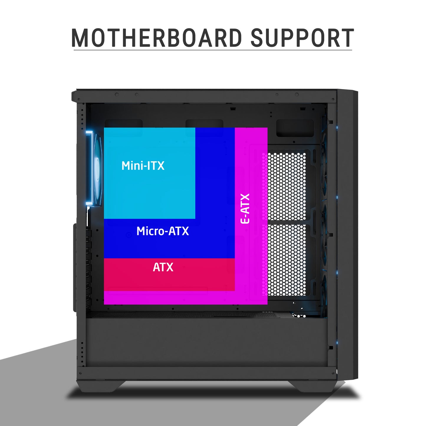 Ant Esports AQUA 360 4F Mid Tower Gaming Cabinet Black