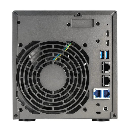 Asustor Lockerstor 4 Gen3 AS6804T, 4 Bay NAS, AMD Ryzen Quad-Core 2.3 GHz, 16GB RAM ECC DDR5, 4 M.2 NVMe Slots, Dual 5GbE and Dual 10GbE Port, USB4 Type-C, Network Attached Storage