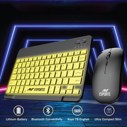 ANT ESPORTS WIRELESS KEYBOARD AND MOUSE COMBO (BLACK CYAN) WKM11