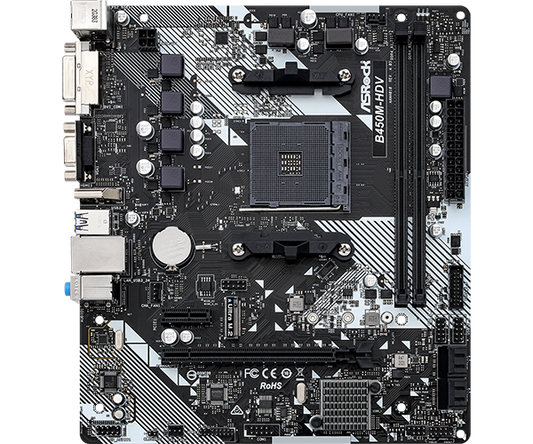 ASROCK B450M HDV R4.0 AMD AM4 MOTHERBOARD
