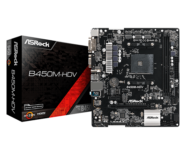 ASROCK B450M-HDV R4.0 MOTHERBOARD