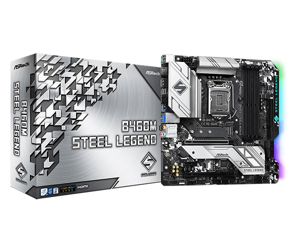 ASROCK B460M STEEL LEGEND INTEL LGA1200 MOTHERBOARD