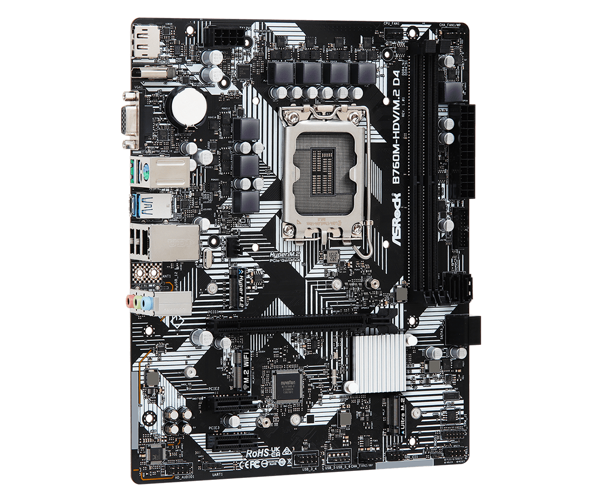 ASRock B760M-HDV/M.2 D4 M-ATX Motherboard