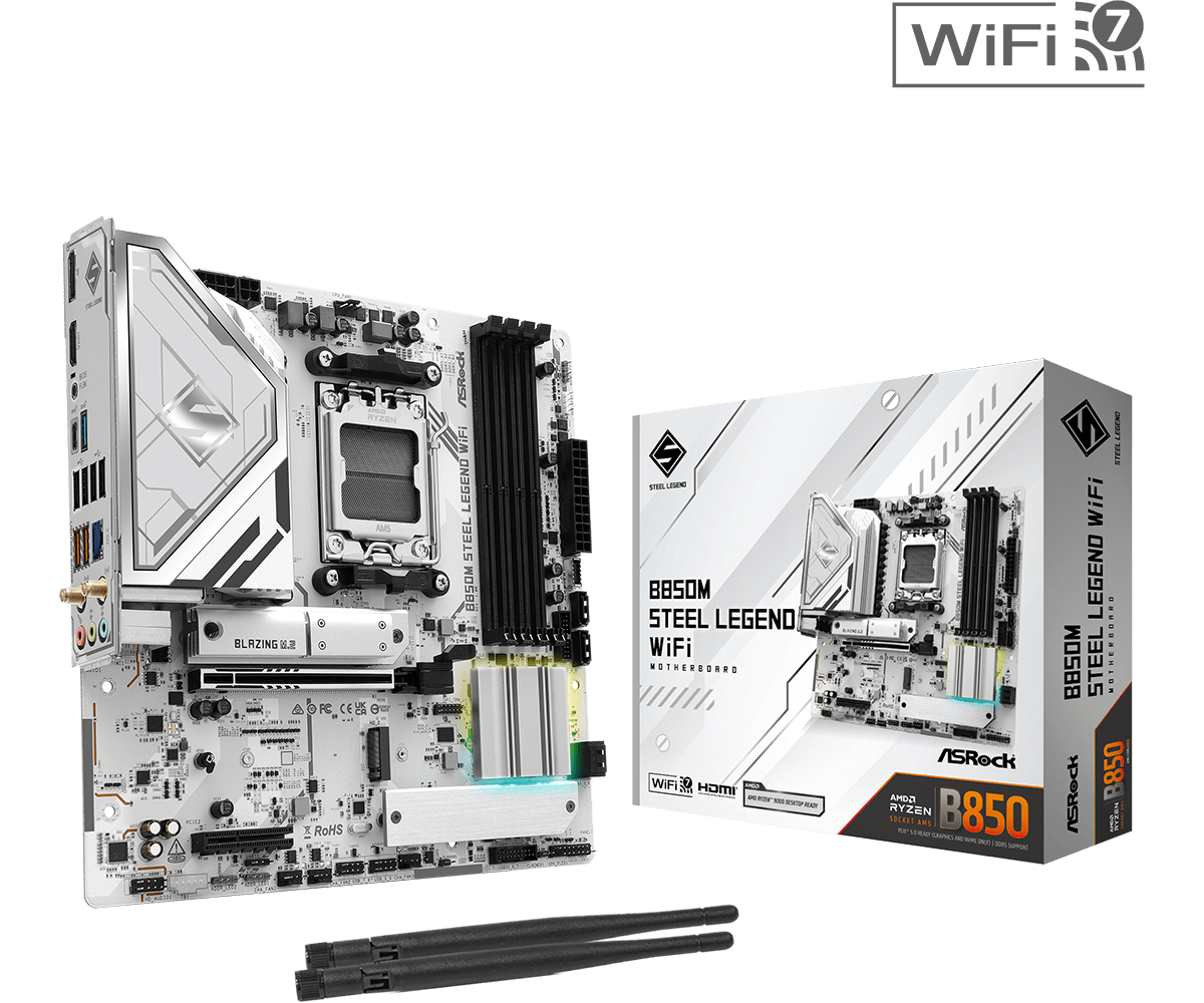 ASROCK B850M STEEL LEGEND WIFI MOTHERBOARD