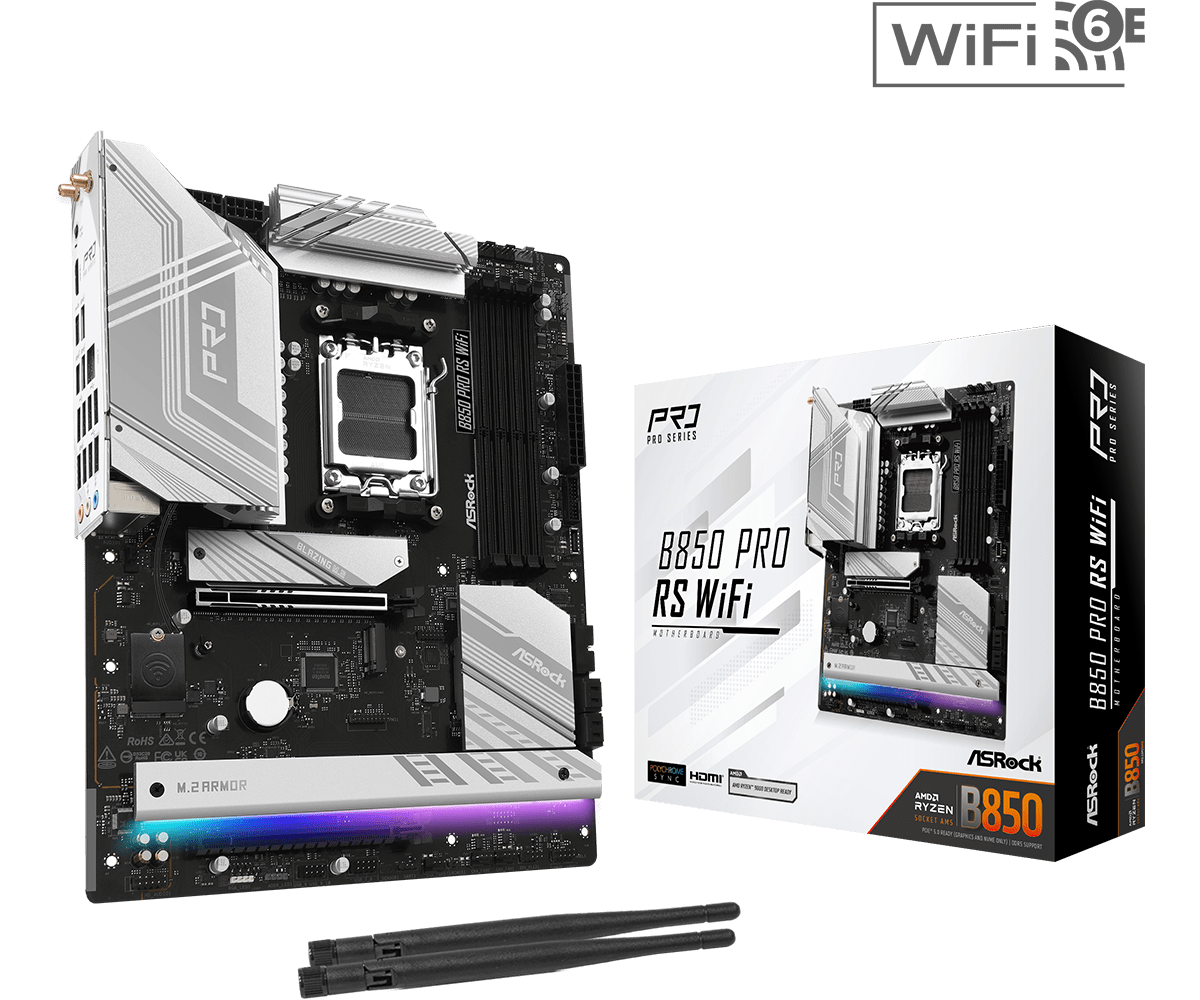 ASROCK B850 PRO RS WIFI MOTHERBOARD