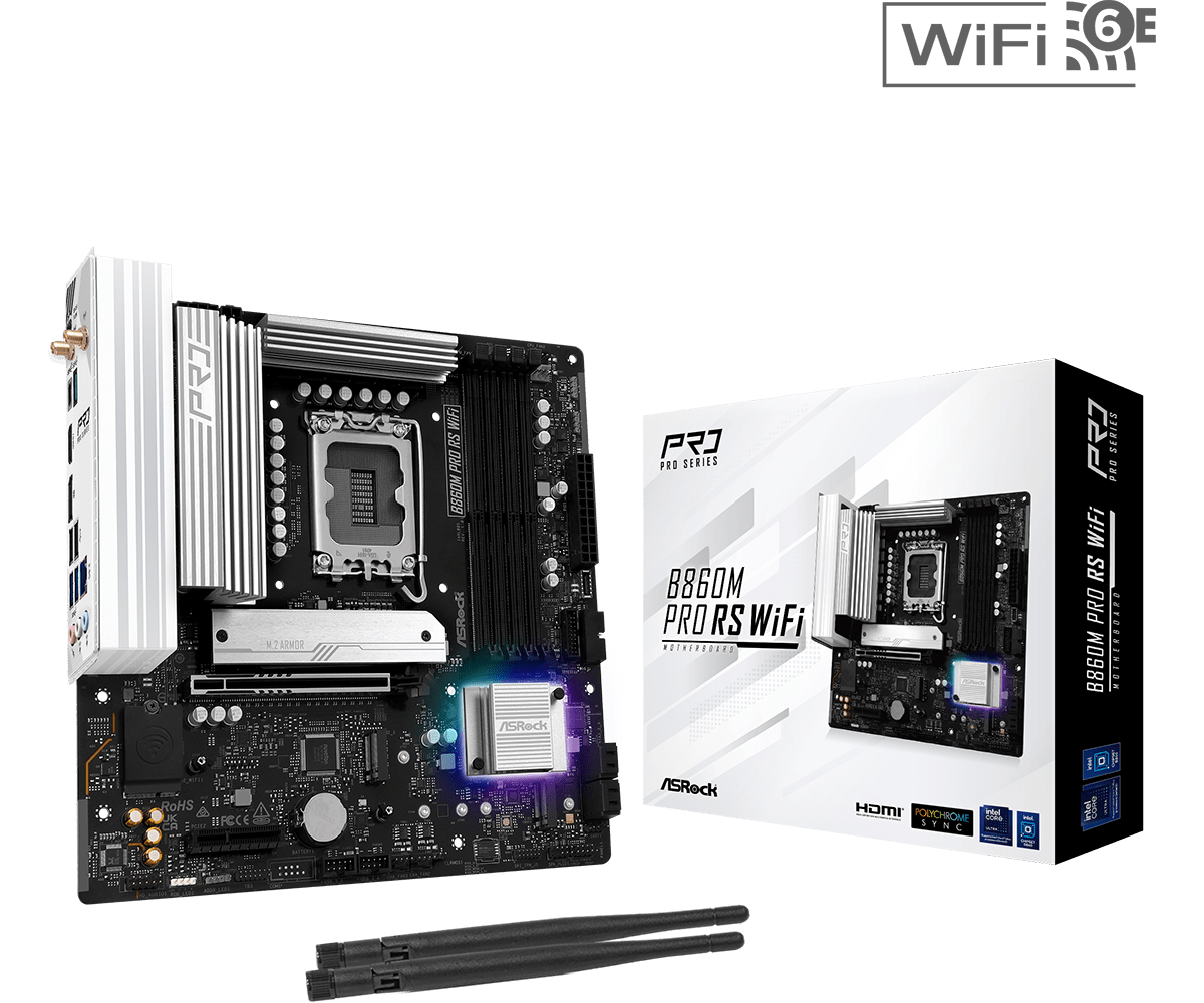 ASROCK B860M PRO RS WIFI MOTHERBOARD